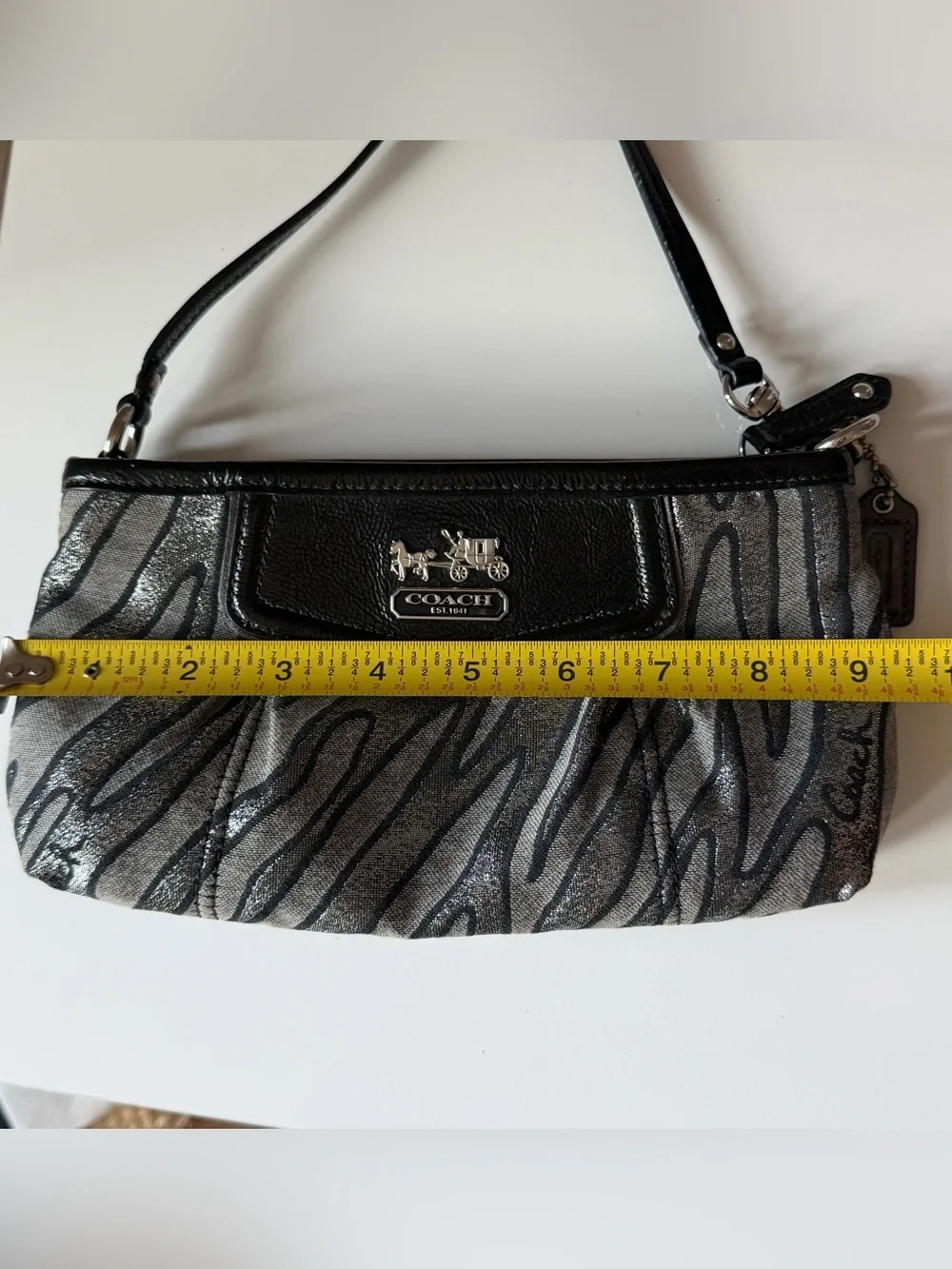 Coach Y2K Madison Zebra Print Convertible Shoulder Bag Wristlet Clutch